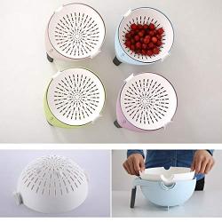 JUSTDOLIFE Kitchen Colander Multi-purpose Stackable Vegetable Strainer Bowl Washing Bowl