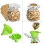 Bouteilles en Verre Spice Jars, LOT de 30 (3,5 oz) avec Joint en Caoutchouc Anti-Fuite et Couvercle Amovible, 280 Étiquettes pour Épices & 2 Pots de Silicone pour la Cuisine et les Créations Artisanales Bouteilles en Verre Spice Jars, LOT de 30 (3,5 oz) avec Joint en Caoutchouc Anti-Fuite et Couvercle Amovible, 280 Étiquettes pour Épices & 2 Pots de Silicone pour la Cuisine et les Créations Artisanales