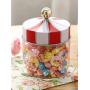 Glass Carousel Storage Jar Seal Can Canister with Lid, Kitchen Glassware Food Beverage Preserving Container Serving Candy, Cookie, Rice, Spice, Milk Powder, Sugar, Nuts, Tea, Container (S)