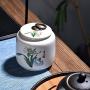 Retro Wash Painting Ceramic Tea Storage Box Tea Jar 8.811Cm Candy Jar For Dried Fruit Tin Food Spices 1Pc Storage Box Container,Shenshanqiuyin