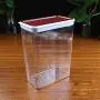 Tree House Sealed Food Box with lid, Square Plastic Storage Jars Versatile Durable Food canisters Clear Leakproof Preserving Jars Herbs Pot Pack of 3-C 1800mlx3 Tree House Sealed Food Box with lid, Square Plastic Storage Jars Versatile Durable Food canisters Clear Leakproof Preserving Jars Herbs Pot Pack of 3-C 1800mlx3