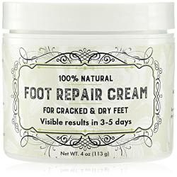 Natural Foot Moisturizer Cream - RESULTS Within Days Or Pay Nothing - Works Wonders. Have Beautiful Feet Again - for Cracked Heels, Dry, Flaky, Or Rough Foot - (4 Ounce)