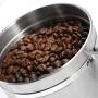 UPKOCH Stainless Steel Coffee Bean Canister Milk Powder Storage Tank Coffee Container with Vent and Black Lid (Size M)