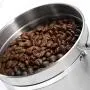 Edelstahl Kaffeebohnenbehälter Milchpulver-Tank Kaffeebehälter mit Ventil und schwarzer Abdeckung (Größe M)