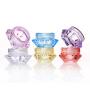 Ewanda store 30 Pcs 3G/3ML Fashion Cosmetic Sample Packing Empty Containers Bottles Plastic Clear Pot Jars with Different Color Lids for Face Cream,eyeshadow, Nails, Powder and Beauty