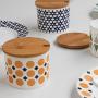 Spice jar set,Spice storage containers Ceramic spice jars with lid Porcelain condiment jar Storage containers-A