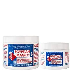 Egyptian Magic All Purpose Skin Cream | Natural Healing for Skin, Hair, Anti Aging, Stretch Marks, Cellulite, Irritations, and more | 100% Natural Ingredients | 6oz Bundle (4oz and 2oz)