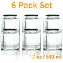 Goldwell Designs Hexagon Glasbehälter/Gewürzbehälter 500ml / 17oz - 6er-Set