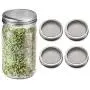 Kit de Germination de Graines 304 en Acier Inoxydable avec Récipients pour Bocal Mason de Taille Standard – 4 Pièces. Kit de Germination de Graines 304 en Acier Inoxydable avec Récipients pour Bocal Mason de Taille Standard – 4 Pièces.