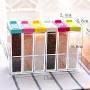 Seasoning Box 6Pcs / Set Spice Jar Set Seasoning Bottle Transparent Colorful Lid Kitchen Cruet Storage pepper box storage bottles & jars