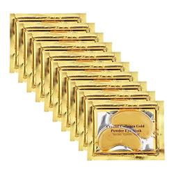 Adofect 30 Pairs Gold Eye Mask Power Crystal Gel Collagen Masks, Great For Anti Aging, Dark Circles & Puffiness