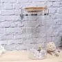 Stainless Steel Airtight Storage Jar with Clip Top Bamboo Lids Sealed Canister Food Storage Container for Loose Tea Coffee Bean Sugar Salt (1700ML)