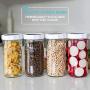 Masontops Multi-Use Wide Mouth Mason Jars - Large 24 Oz Jar Size -13 Piece Set - 4 Pack of Glass Jars & Blackboard Lids