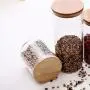 Glass Sealed Storage Jar Wide Mouth Tea Coffee Nuts Foods Storage Canisters with Bamboo Lid Kitchen Kavanoz Accessories JY Glass Sealed Storage Jar Wide Mouth Tea Coffee Nuts Foods Storage Canisters with Bamboo Lid Kitchen Kavanoz Accessories JY