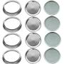 4 Pack Regular Mouth Mason Jar Stainless Steel 304 Sprouting Lids with Storage Caps - 4 in 1 Rust-Proof Seed Grower Sprouts Kit for Regular Mouth Mason Ball Canning Jars