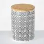 Bouteilles de cuisine Ikat Gastro Chic, Jeu de 3, Pour Biscuits, Denrées Secs, Sans BPA, Céramique Blanche Vernissée, Couvercles en Bois, Rustique Noir et Blanc, 15 cm (6 po) de diamètre Bouteilles de cuisine Ikat Gastro Chic, Jeu de 3, Pour Biscuits, Denrées Secs, Sans BPA, Céramique Blanche Vernissée, Couvercles en Bois, Rustique Noir et Blanc, 15 cm (6 po) de diamètre