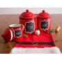 DII Medium Ceramic RED Canister Poka Dot Meduim