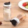 DUDDP Storage Spice lar set Reusable Jar Kitchen Seasoning Jar,Home Glass Pepper Bottle with Hole,Barbecue Seasoning Tank,Salt Shaker 3 Packs,Kitchen supplies