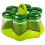 Home 6 brings spice jar cc105 green cap jars food storage containers