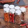 BESTONZON 12Pcs Glass Spice Jars with Shaker Lids - 4oz Square Empty Seasonings Bottles for Spice Herbs Small Items Storage and Organization