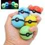 Glow in Dark Pokeball Wax Oil Silicone Jar Nonstick Herb Stash Container for Storage Sticky Concentrations,Pill,Lip Balm (Pokeball Jar-5pack)