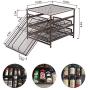 3 Tier Spice Storage Organizer for Pantry Kitchen Cabinet Countertop Holds 18 Jars with Drawers