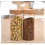Food Storage Glass Jar No Lead Kitchen Storage Bottles Sealed Cans With Cover Large Capacity Candy Glass Jars Tea Box D3,450Ml