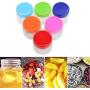 Auoker 10 Pcs Colored Mason Jar Lids for Ball, Kerr and More, Leak Proof Plastic Canning Lids Storage Lids Fits for 4 OZ to 64 OZ Wide Mouth Jars/Bottles - Regular Mouth and Wide Mouth