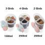 Plastic Dry Cereal Dispenser Storage Box Kitchen Food Grain Rice Container Transparent Crisper Grains Food Storage Tank Rice Beans Stoarge Jar Household Food Preservation Cans Containers (4 Grids)