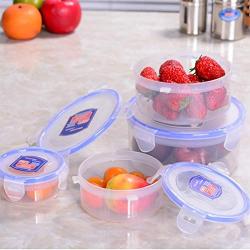 Tree House Food Storage canisters, Plastic Crisper Box Storage jar with lid Versatile Clear cans-C
