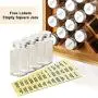 Spice Rack Cabinet Organizer, Spice Jars with 23 Glass Bottles, Pantry Kitchen Shelf Storage Organization, Bamboo