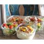 Kitchen Food Storage Jar Airtight Food Storage Glass Food Storage Containers With Lids (2-Piece Set) BPA-Free Lunch Box Airtight Waterproof Leakproof For Microwave Oven Freezer Friendly