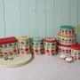 dotcomgiftshop Mid Century Poppy Design Set Of Tea Coffee Sugar Tins by dotcomgiftshop