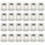 1.5 oz Hexagon Mini Glass Jars with Silver Lids and Labels (Pack of 24)