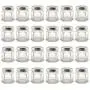 1,5 oz Hexagon Mini Glasbehälter mit Silberverschlüssen und Etiketten (Pack von 24)
