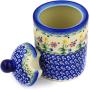 Polish Pottery 6-inch Jar with Lid with Opening (Spring Flowers Theme) + Certificate of Authenticity