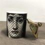 Fornasetti Candle Holder DIY Handmade Candles Jar Retro Lina Face Storage Bin Ceramic Caft Home Decoration Jewerlly Storage Box,16