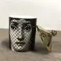 Fornasetti Candle Holder DIY Handmade Candles Jar Retro Lina Face Storage Bin Ceramic Caft Home Decoration Jewerlly Storage Box,16 Fornasetti Candle Holder DIY Handmade Candles Jar Retro Lina Face Storage Bin Ceramic Caft Home Decoration Jewerlly Storage Box,16