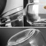 Agelloc Plastic Pressed Vacuum Food Storage Tanks Sugar Coffee Tea Storage Jar Container Candy Sealed Canister Can Box (11x9.2cm)