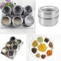 JUSTDOLIFE Seasoning Pots Fashion Kitchen Storage Stainless Steel Magnitic Spice Rack Pots Cruet Condiments for Home