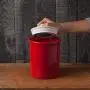 Now Designs 5105002aa Vintage Stoneware Food Canister with Lid, 58 Ounce Capacity, Red Now Designs 5105002aa Vintage Stoneware Food Canister with Lid, 58 Ounce Capacity, Red