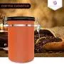 Contenant à Café, Récipient de Rangement Hermétique avec Cuillère, 1,5 LB de Café Fraîche pour une Portion Facile, Support en Acier Inoxydable, Coffre à Vide CO2 Valve, 680 ml (Orange Grand) Contenant à Café, Récipient de Rangement Hermétique avec Cuillère, 1,5 LB de Café Fraîche pour une Portion Facile, Support en Acier Inoxydable, Coffre à Vide CO2 Valve, 680 ml (Orange Grand)