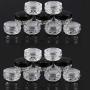 24 Pack Mini Cosmetic Sample Container Jars with Lids Diamond-shaped Makeup Sample Pots