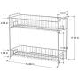 NEX 2-Tier Standing Rack Countertop Storage Organizer Spice Jars Bottle Shelf Holder Rack Kitchen Bathroom