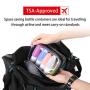 Silicone Travel Bottles TSA Approved, Leak Proof Shampoo And Conditioner Bottles Set, Toiletries Accessories With Slicone Bath Body Brush, Spray, Pump Bottle and Cream Jars, 14 Pack