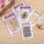 Mason Jar Pattern Food Saver Storage Bags Kitchen Organizer Childrens Snacks Fresh Bags Well Sealed S M L (Capacity : 4pack-S)