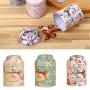 angel3292 Hot sale Fresh Flower Sugar Candy Tea Leaf Tinplate Storage Jar Container Sealed Can Box