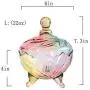 Bouteille à Sucre Art Décorative en Verre Transparent avec Ornement Royal Arc-en-Ciel, Étiquette, pour Mariage, Buffet de Sucre, Récipient à Sucre (7oz/22oz) Bouteille à Sucre Art Décorative en Verre Transparent avec Ornement Royal Arc-en-Ciel, Étiquette, pour Mariage, Buffet de Sucre, Récipient à Sucre (7oz/22oz)