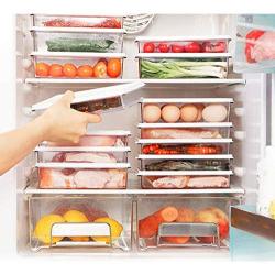 LiHiGe- Transparent Plastic Refrigerator Storage Box Fridge Fruit Food Organiser Thick Space Saver - Saver Bullets Adult Money Bottles Jars Boxes Plastic Storage Container Food Storag