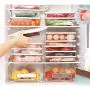 Transparente Kunststoff-Kühlschrank-Aufbewahrungsbox - Kühlschrank Obst Lebensmittel Organizer Dick Wandstärke Platzsparend für Währungsboxen Gläser Behälter Kunststoff-Lebensmittelbehälter